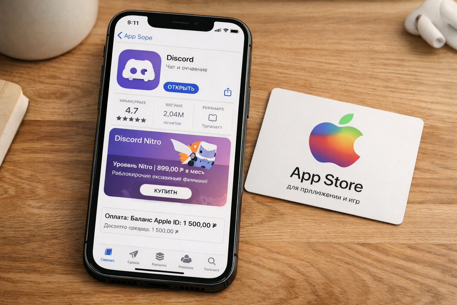 Discord Nitro: обложка инструкции App Store