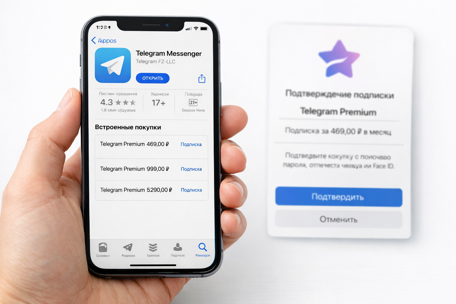 Telegram Premium: обложка инструкции App Store