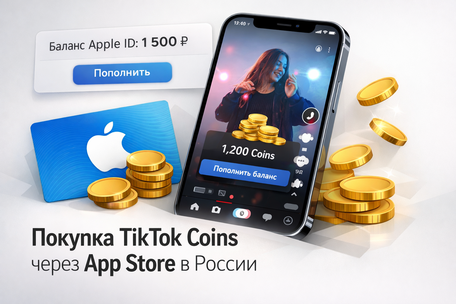 TikTok Coins: обложка инструкции App Store
