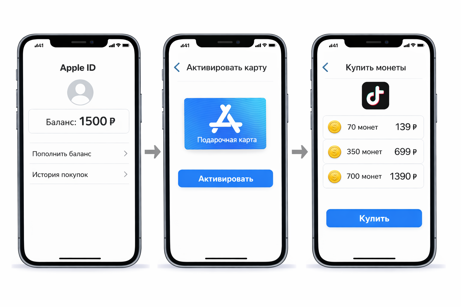 TikTok Coins: инструкция через App Store