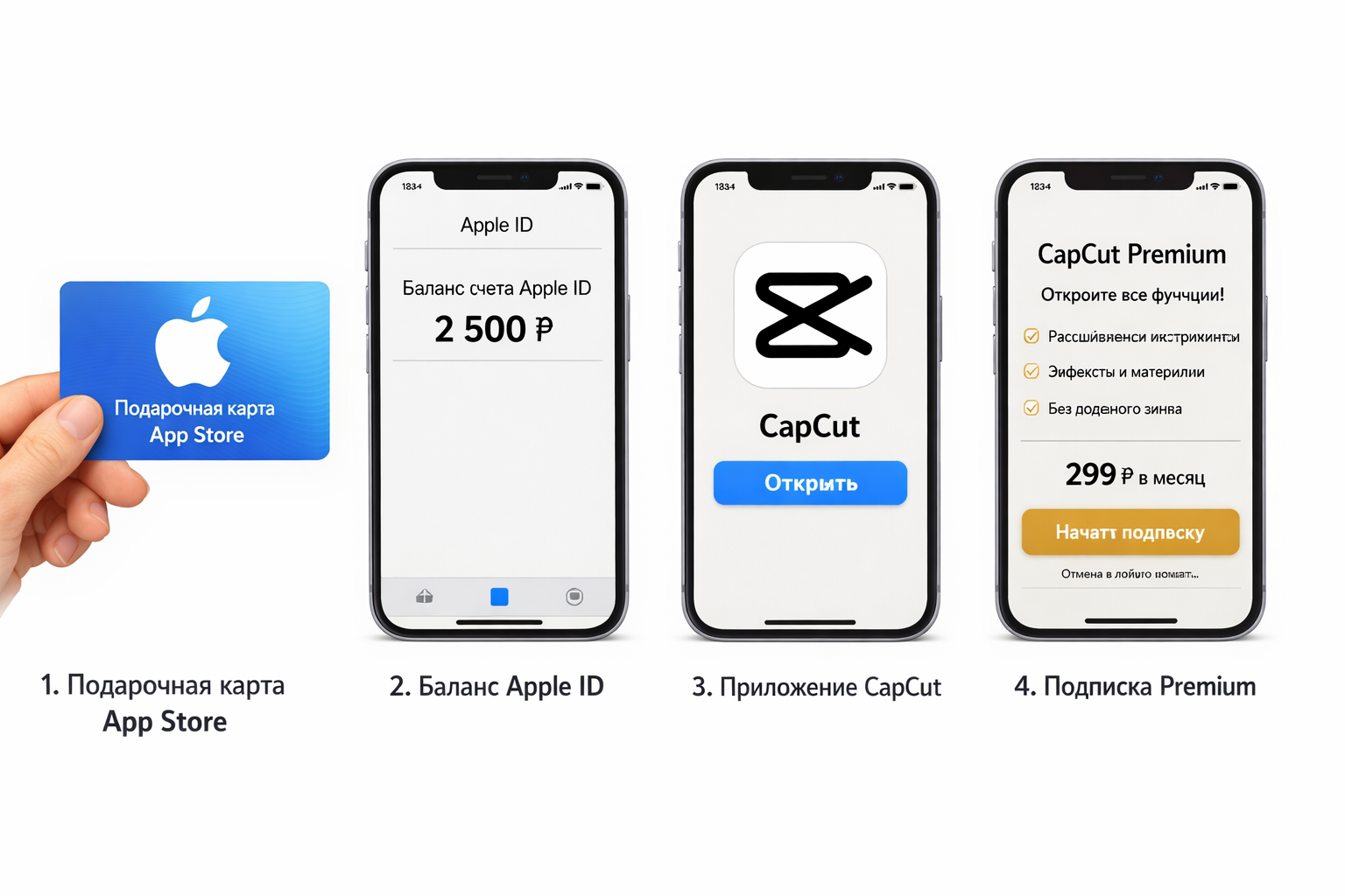 CapCut Pro: инструкция через App Store