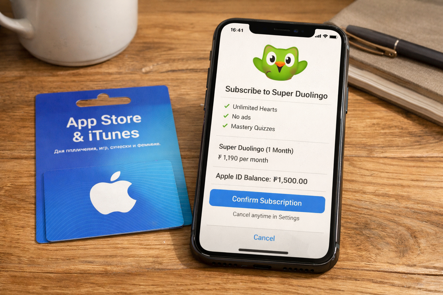 Duolingo Super: обложка инструкции App Store
