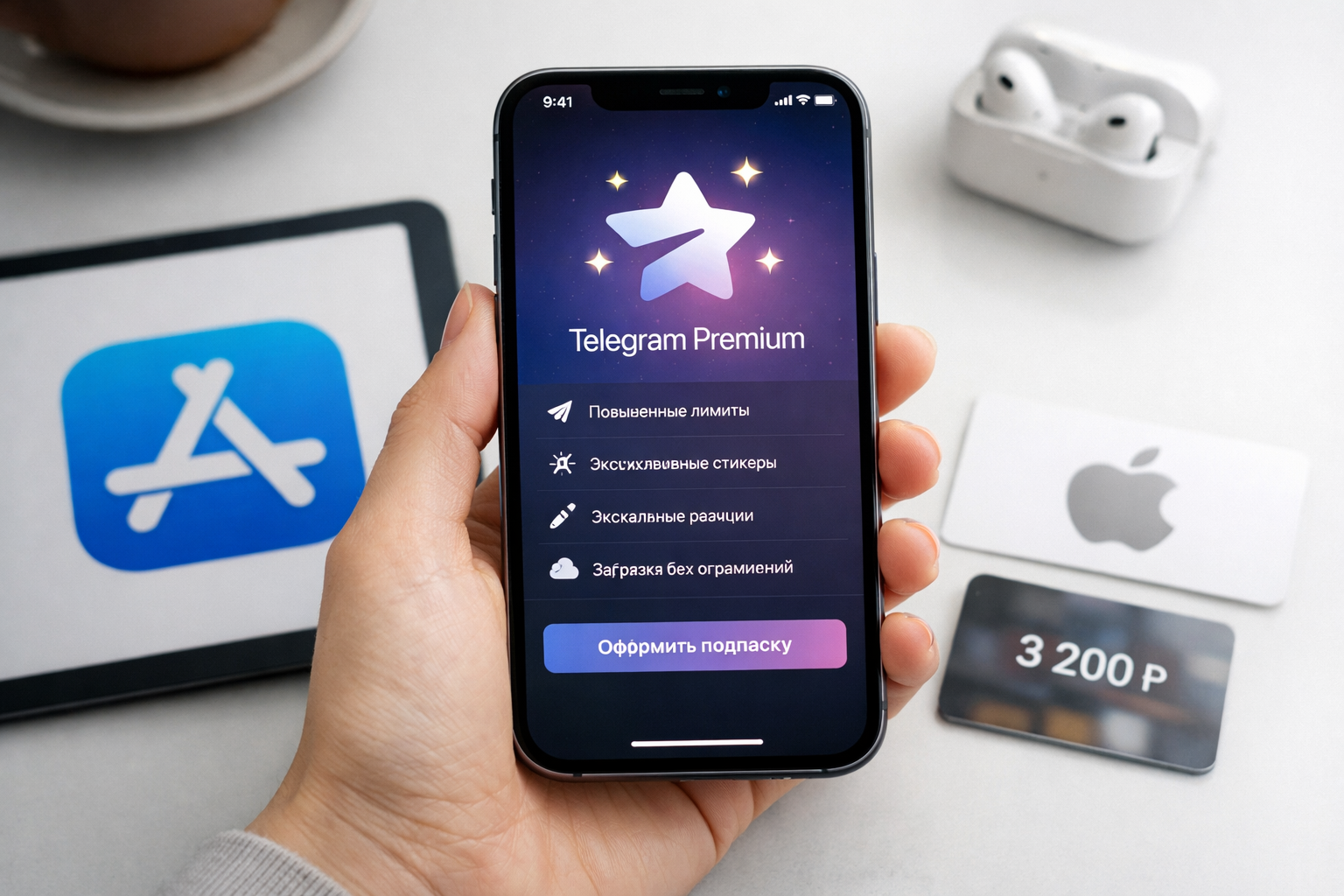 Telegram Premium: обложка инструкции App Store