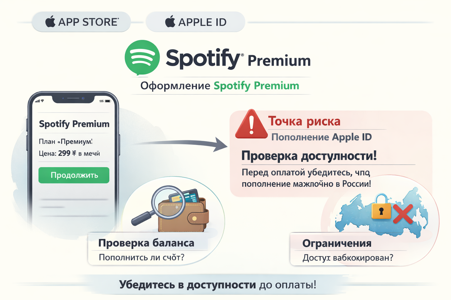 Spotify Premium: инструкция через App Store