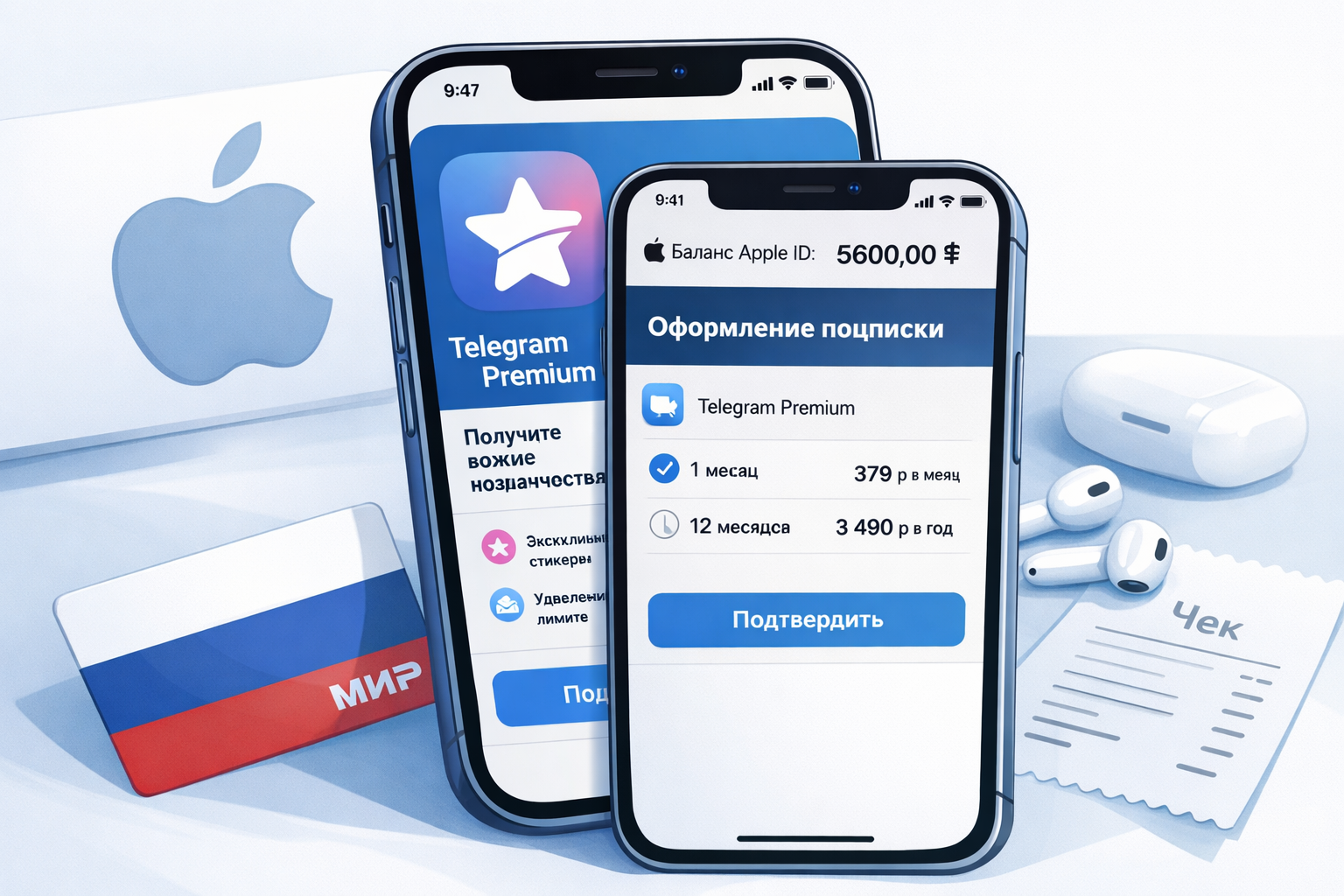 Telegram Premium: обложка инструкции App Store