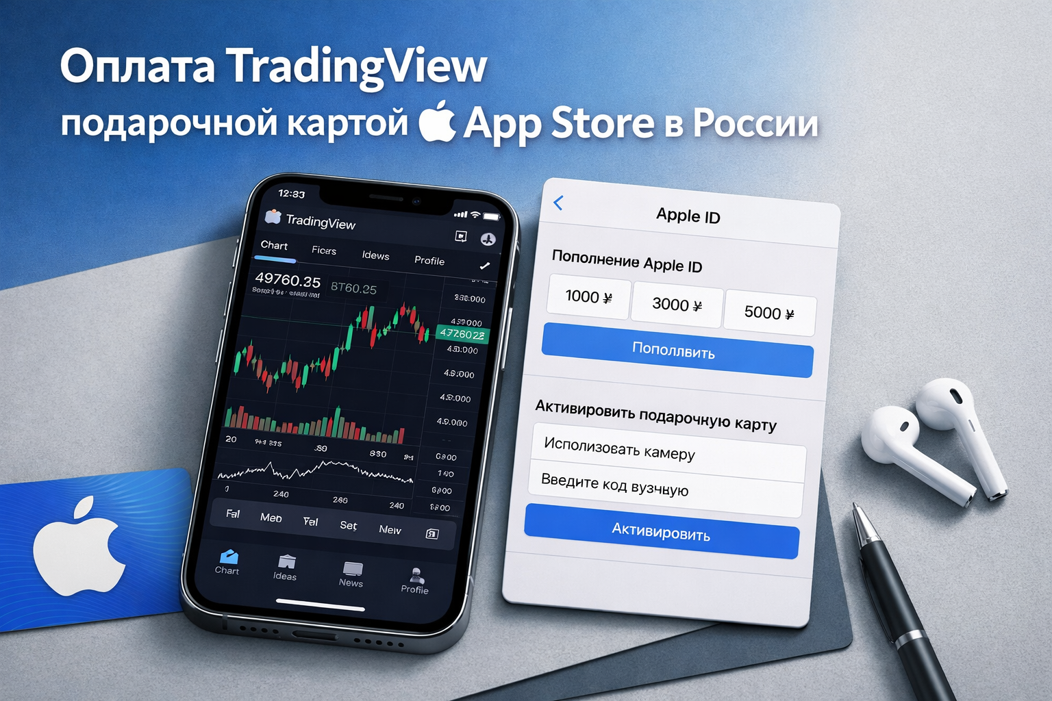 TradingView: обложка инструкции App Store